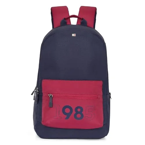 Tommy Hilfiger Bradenton Unisex Casual Backpack - Navy+Burgu at ₹1,509