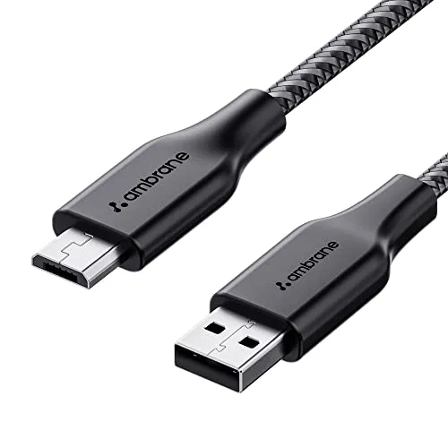 Ambrane Unbreakable 60W / 3A Fast Charging 1.5m Braided Micro USB Cable for Smartphones, Tablets, Laptops & Other Micro USB Devices, 480Mbps at ₹98