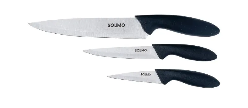 Solimo Classic Stainless Steel 3-Piece Knife Set at ₹195