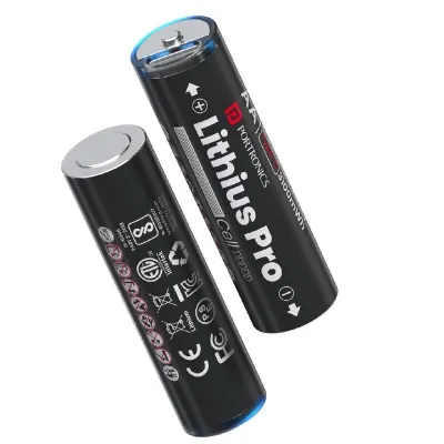 Portronics AA Lithius Pro Type C Rechargeable Batteries, Pack of 2, Lithium Ion Cell Composition at ₹449