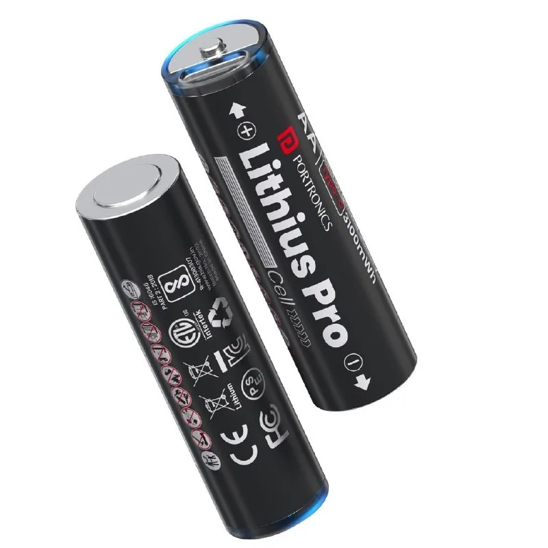 Portronics AA Lithius Pro Type C Rechargeable Batteries, Pack of 2, Lithium Ion Cell Composition at ₹449