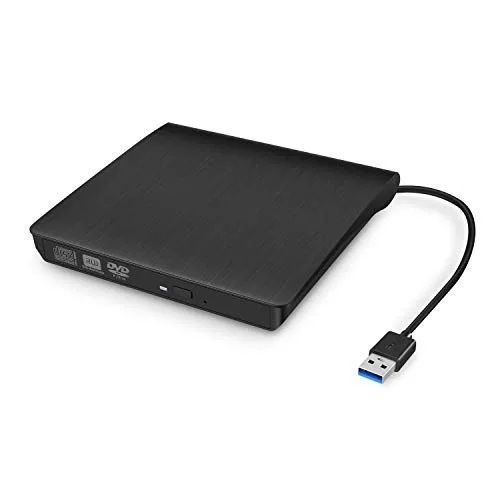 External CD/DVD Drive for Laptop, USB 3.0 Ultra-Slim Portable Burner Writer Compatible with Mac MacBook Pro/Air iMac Desktop Windows 7/8/10/ at ₹500