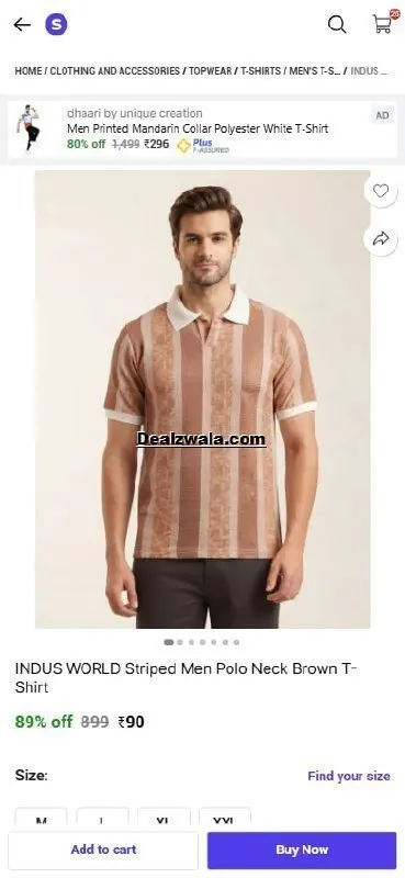 Polo tshirt - 90/- size XL