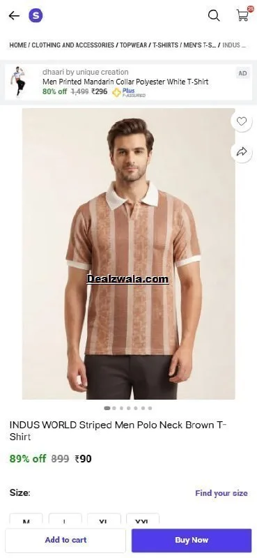 Polo tshirt - 90/- size XL