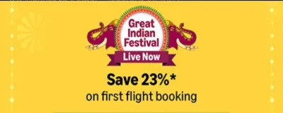 Amazon : Flat 23% Off On Flights