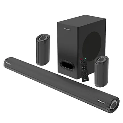ZEBRONICS Zeb-Juke BAR 9500WS PRO Dolby 5.1 soundbar with Wireless Satellites, Dolby Audio, 525 Watts Output Power, 16.5cm subwoofer, HDMI at ₹9,999