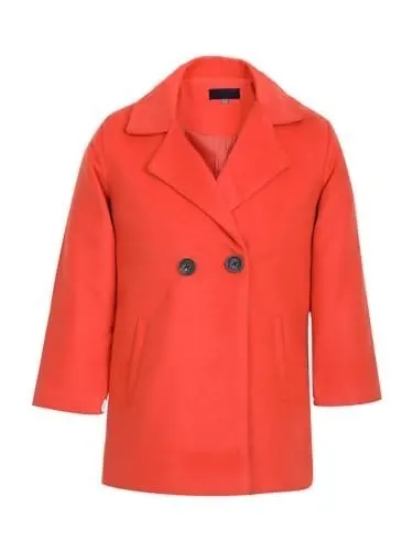 CHKOKKO Girl's Wool Blend Stylish Standard Length Winter Wear Button Coat For Kids at ₹499