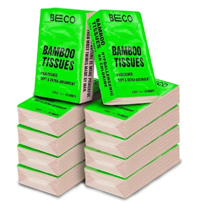 Beco Bamboo Hanky Tissues, 100 Pulls Pack of 10, 100% Natural and Ecofriendly at ₹99