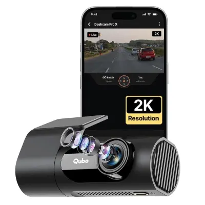 Qubo Dashcam Pro X (2026 Edition) | 2K Resolution | Doubles up as in-Cabin Camera at ₹3,490