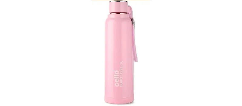 Cello. Puro Steel-X Benz Insulated Bottle 900 ml (Pink) at ₹286