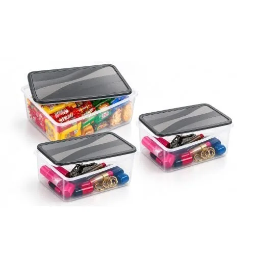 Sulfar Plastic Multi Storage Box Set – Pack of 3, Stackable & Durable Organizer for Home, Office, Kitchen at ₹119