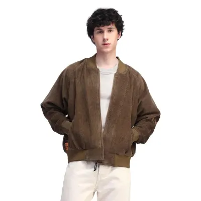 Flying Machine Relaxed Fit Suede Bomber Jacket at ₹2,100