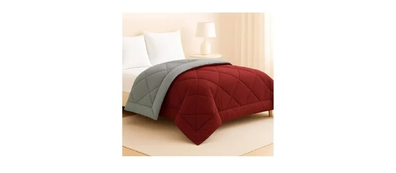 BSB HOME Luxury Reversible Comforter Double Size | Dual Color Soft Quilt for AC Room | Winter & Summer | Rainy Season Plush Microfiber | Sol at ₹799