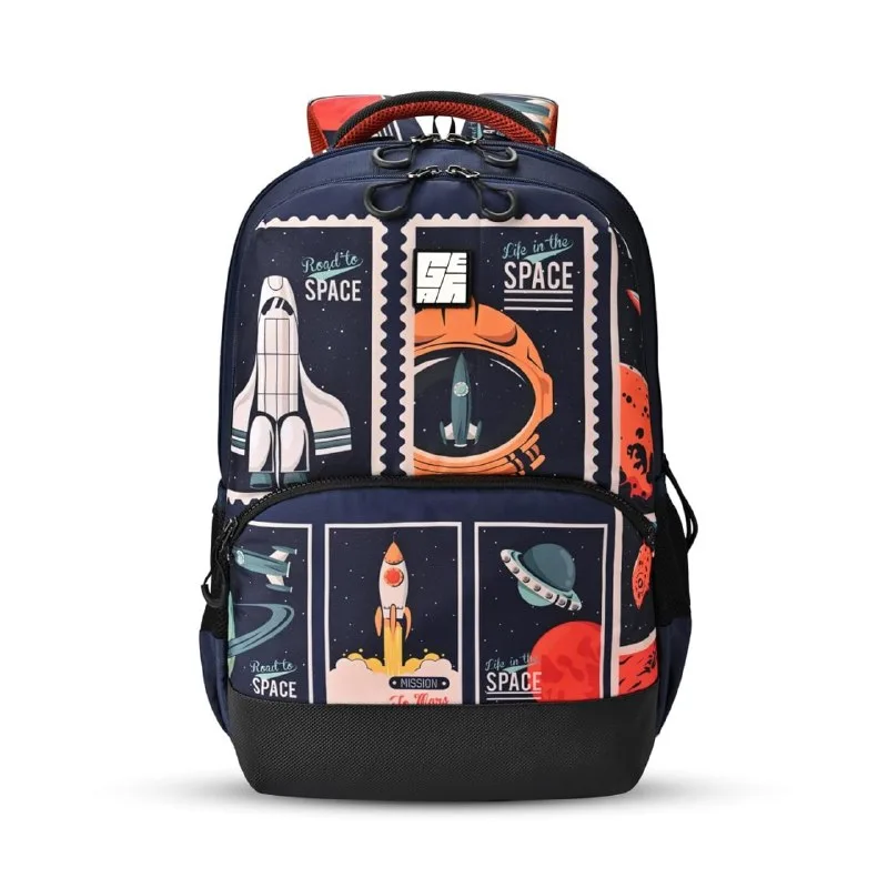 Gear Astronomical Stamp 4 Compartment Backpack 17"/28L Medium Water Resistant School Bag at ₹1,297