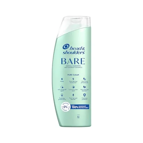 Head & Shoulders BARE Anti-Dandruff Shampoo, Pure clean, Sulfate-Free, Silicone-Free, Dye-Free, Gentle shampoo, 400ml at ₹286