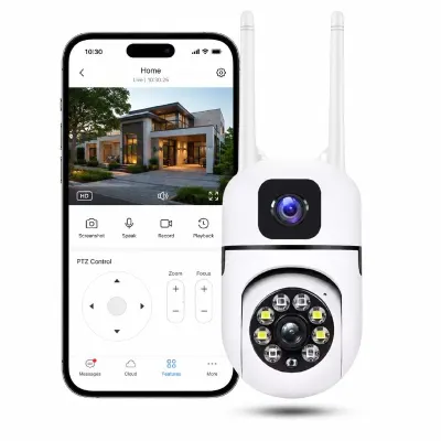 Dr Vision 4+4MP Smart WiFi PTZ CCTV Camera for Home Outdoor | 360° View at ₹2,489