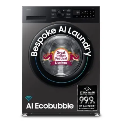 Samsung 12 kg, 5star, AI Ecobubble, Super Speed, Wi-Fi, Hygiene Steam with Inbuilt Heater at ₹34,940