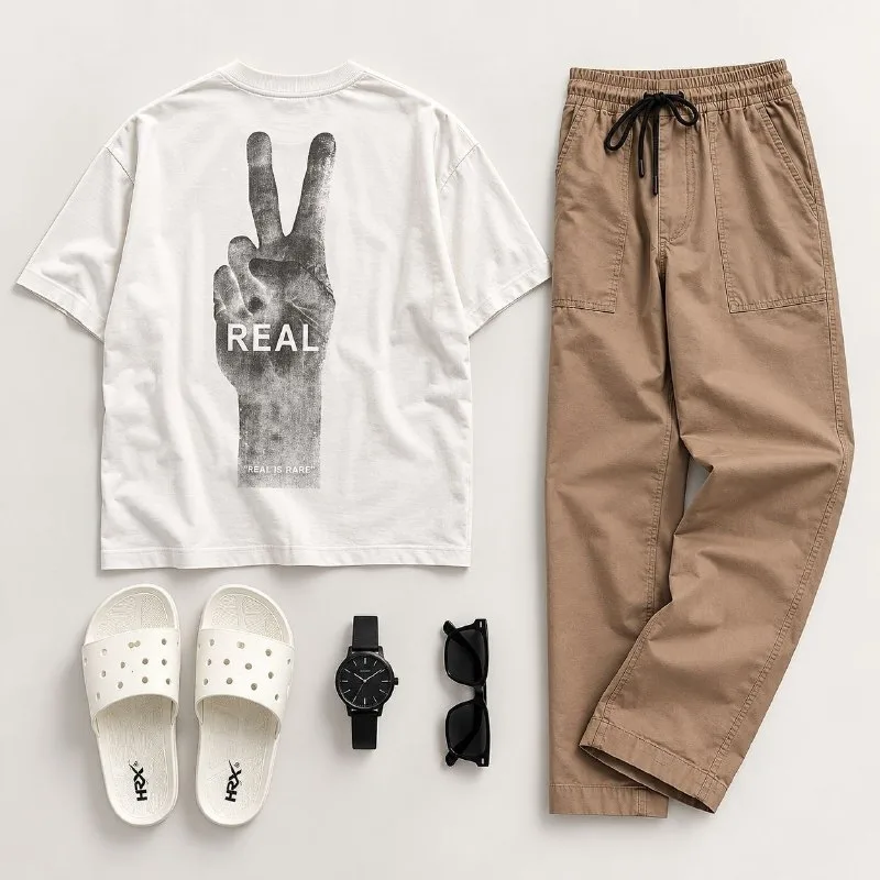 T shirt, Trouser and 1 more