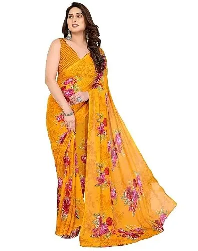 Printed Polyester Saree for Women at ₹99