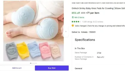 Baby Knee Pads for Crawling at ₹71