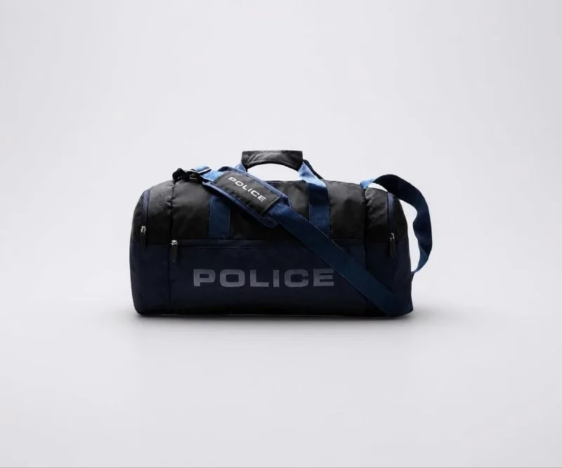 Police NOAH Duffel Bag for Sports and Gym Purpose - Black & Navy at ₹920