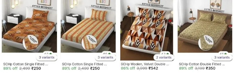 Bedsheet from ₹250