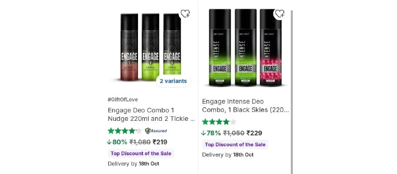 Upto 81% Off On Deodorants Combo