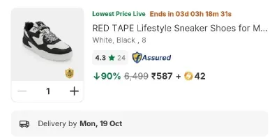 Red Tape Shoes at ₹587