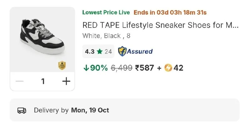 Red Tape Shoes at ₹587