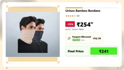 Unisex Bamboo Bandana, Pack Of 2 at ₹241