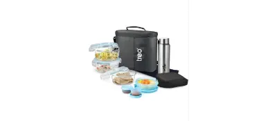 Treo By Milton All Weather Borosilicate Glass Round Tiffin Set of 8 at ₹1,320