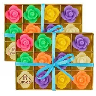 Diwali Diya Decoration Floating Rose Golden Flower Candles | 12 Pcs Bulk Pack | Smokeless, Dripless & Long Lasting Water Lamp Pooja, Deepawa at ₹103
