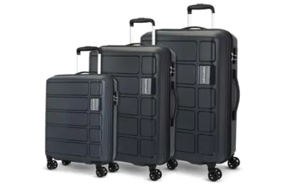 Kamiliant by American Tourister 3 Pc Harrier Edge 8W Set 56 Cm, 68 Cm & 78 Cm - Small, Medium & Large Polypropylene(PP) Hardside 8 Wheels Sp at ₹3,869