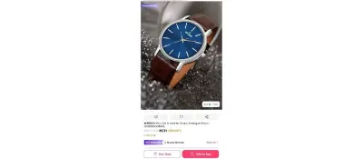 WROGN Men Dial & Leather Straps Analogue Watch HOBWRG048BL at ₹631