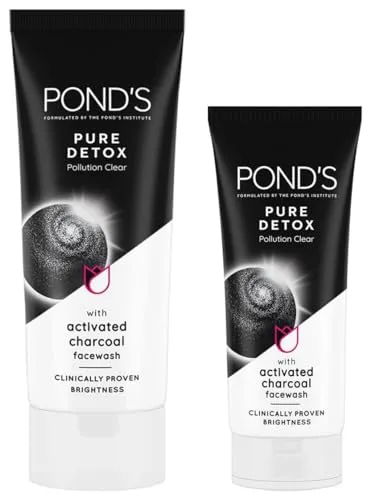 POND'S Pure Detox Face Wash 200 g, Daily Exfoliating & Brightening Cleanser, Deep Cleans Oily Skin - With Activated Charcoal for Fresh, Glow at ₹311