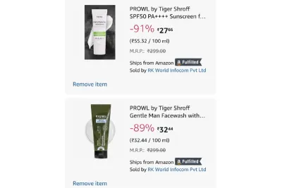 SPF 50 Sunscreen at ₹32