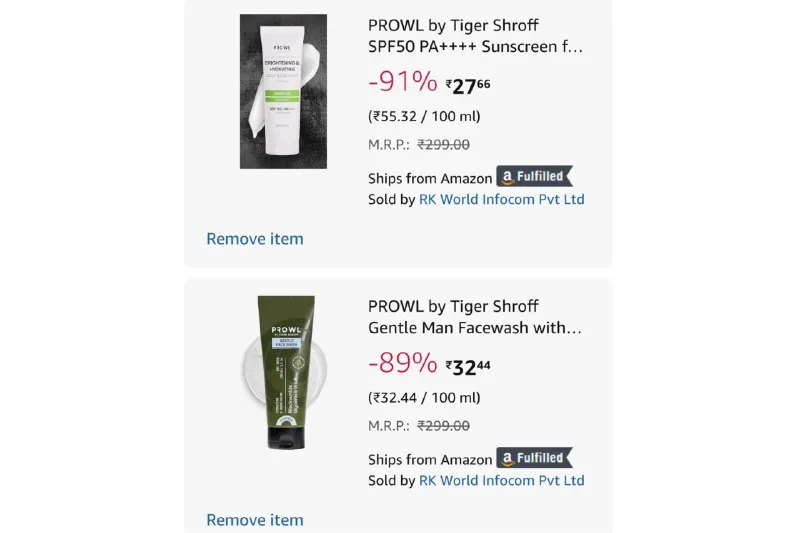SPF 50 Sunscreen at ₹32
