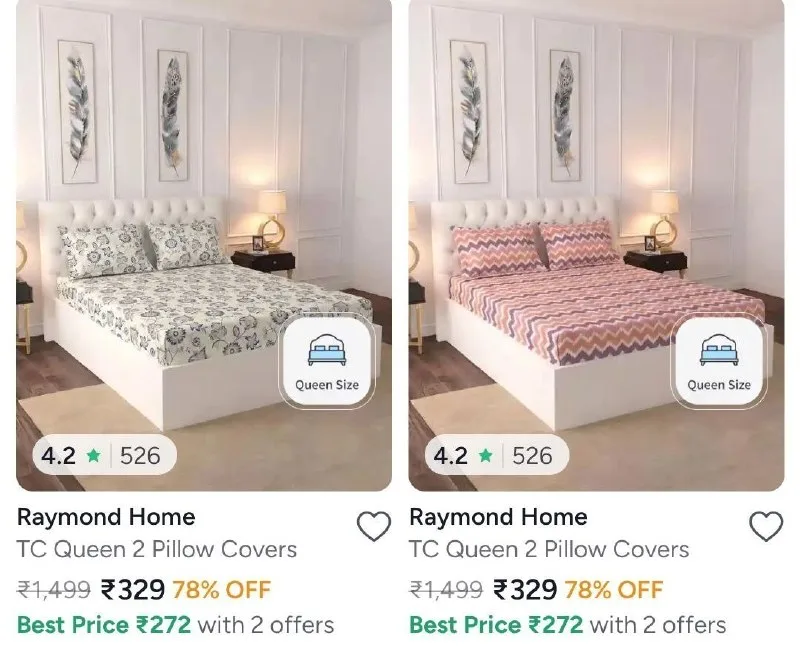 Raymond home, Bombay dyeing bedsheet, Recron pillows