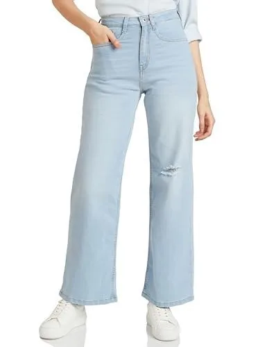 Symbol Women Wide Leg Jeans (High Rise | Full Length) (Available in Plus Sizes) at ₹299