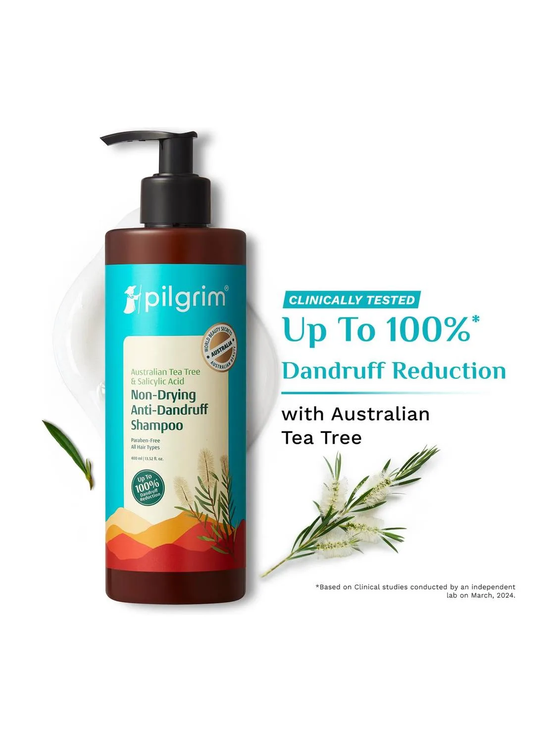 Pilgrim Australian Tea Tree Anti Dandruff ShampooN (400 ml) at ₹307