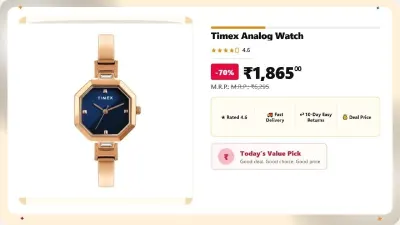Timex Analog Watch at ₹1,865