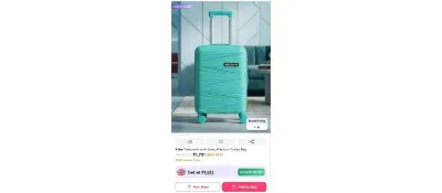 Killer Textured Hard-Sided Medium Trolley Bag at ₹1,791