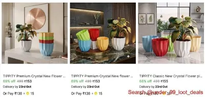 Plant Container Set (Pack of 5, Plastic) from ₹153
