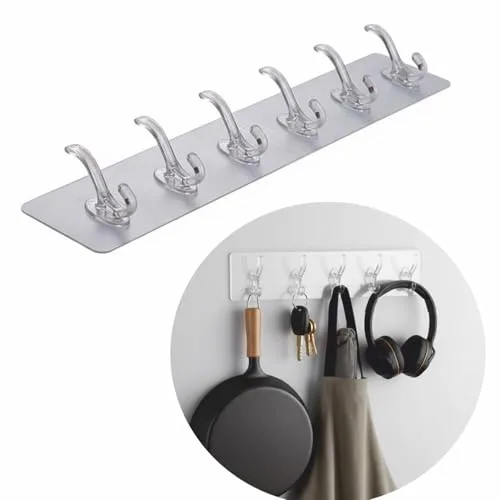 Transparent Self-Adhesive Wall Hook Strip at ₹92