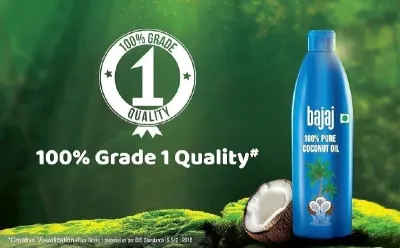 Bajaj 100% Pure Coconut Oil 600ml at ₹235