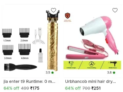 Grooming gadgets from ₹175