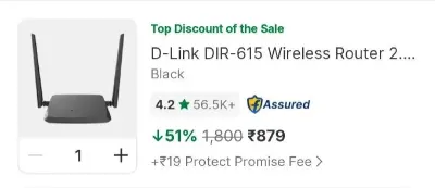D - Link Router at ₹879