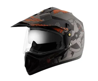 ga Off Road Secret ISI Certified Matte Finish Full Face Helmet at ₹1,657