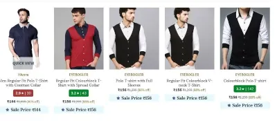 Men Polo T-Shirts from ₹144