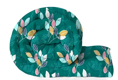 VAS COLLECTIONS 220 GSM Microfiber Reversible AC Comforter |Quit | Blanket | Duvets for King Size Double Bed 180Tc (230X250 cm, Green, Yello at ₹709